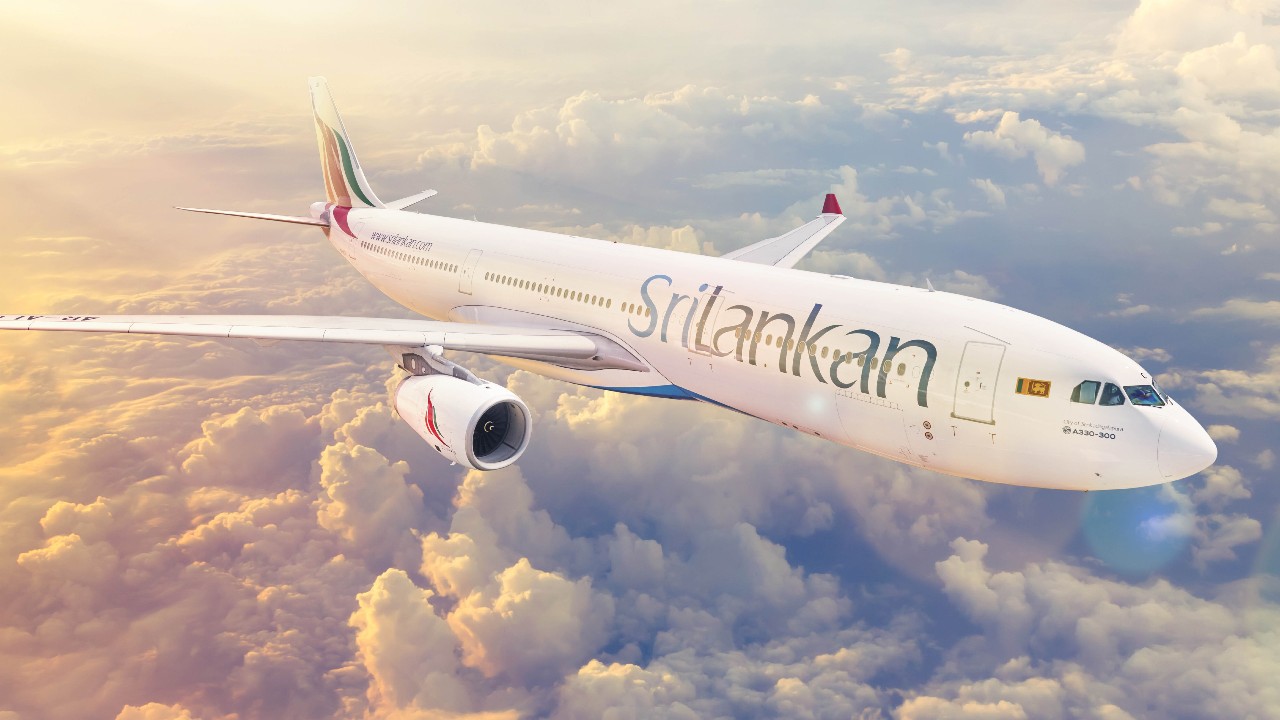 an airplane of SriLankan Airlines